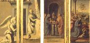 BARTOLOMEO, Fra The Annunciation (front), Circumcision and Nativity (back) oil on canvas